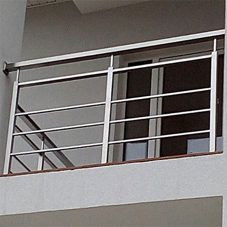 Перила на балкон, профіль, сатиновані